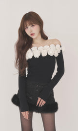 モデル：165cm（着用サイズ：FREE　着用カラー：BLK）