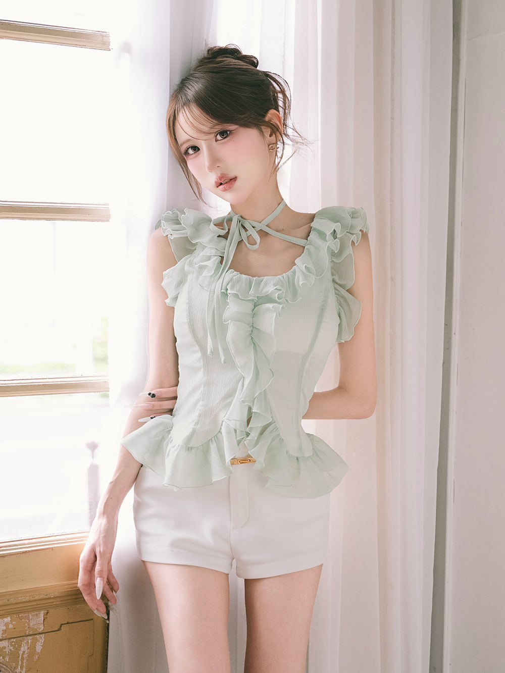 モデル：165cm（着用サイズ：FREE　着用カラー：MNT）