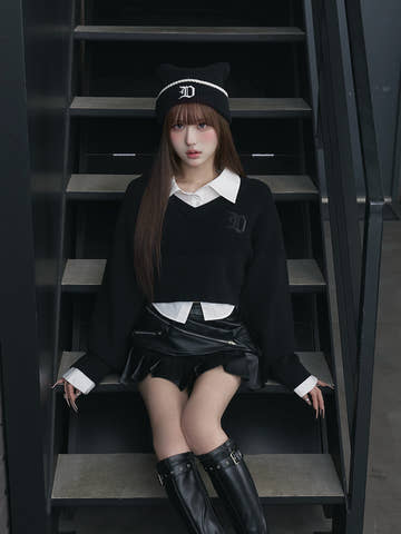 モデル：165cm（着用サイズ：FREE　着用カラー：BLK）