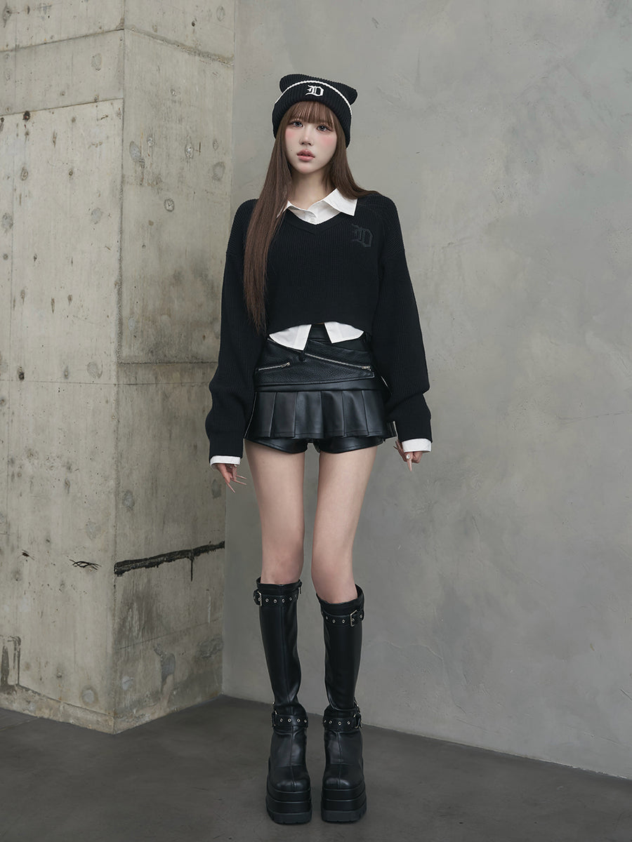 モデル：165cm（着用サイズ：FREE　着用カラー：BLK）