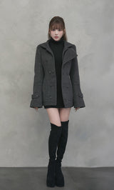 モデル：165cm（着用サイズ：S　着用カラー：GRY）