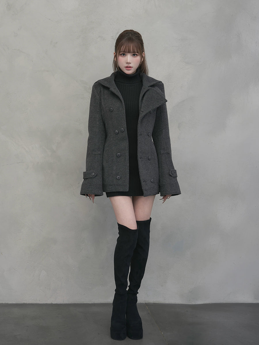 モデル：165cm（着用サイズ：FREE　着用カラー：BLK）