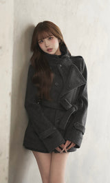 モデル：165cm（着用サイズ：S　着用カラー：GRY）