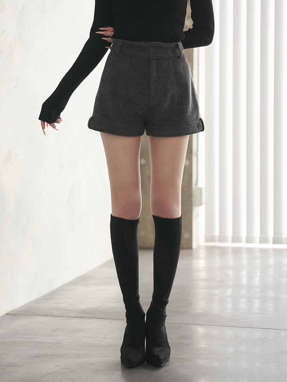 ソフィーメルトンショートパンツ - gry