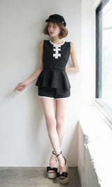 モデル：165cm（着用サイズ：FREE　着用カラー：BLK）