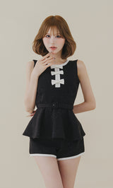 モデル：165cm（着用サイズ：FREE　着用カラー：BLK）