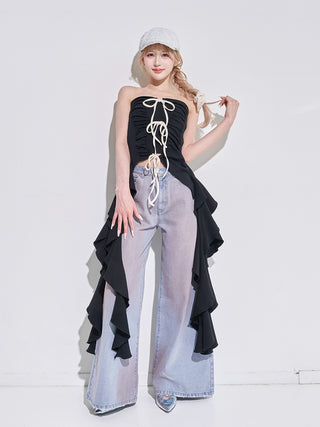 モデル：165cm（着用サイズ：FREE　着用カラー：BLK）