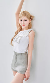 モデル：165cm（着用サイズ：FREE　着用カラー：WHT）