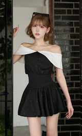 モデル：165cm（着用サイズ：FREE　着用カラー：BLK）