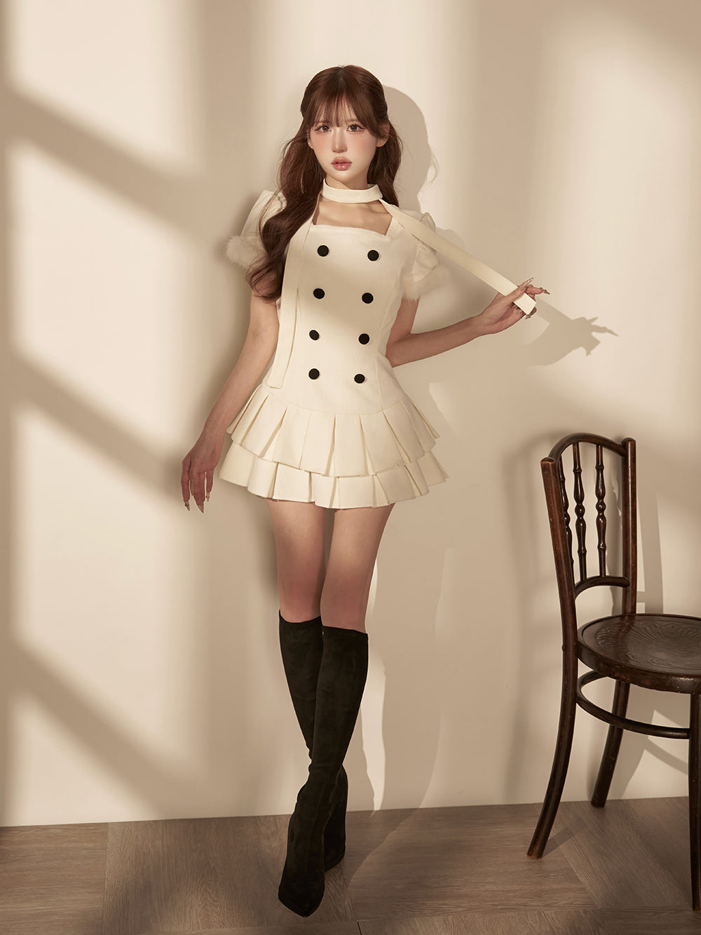 モデル：165cm（着用サイズ：FREE　着用カラー：IVO）