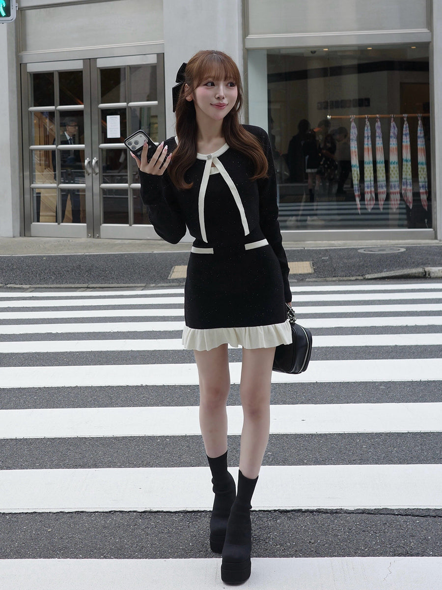 モデル：155cm（着用サイズ：FREE　着用カラー：BLK）