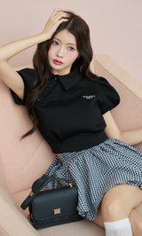 モデル：164cm（着用サイズ：FREE　着用カラー：BLK）