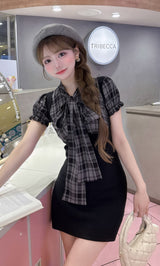 モデル：158cm（着用サイズ：FREE　着用カラー：BLK）