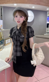モデル：158cm（着用サイズ：FREE　着用カラー：BLK）