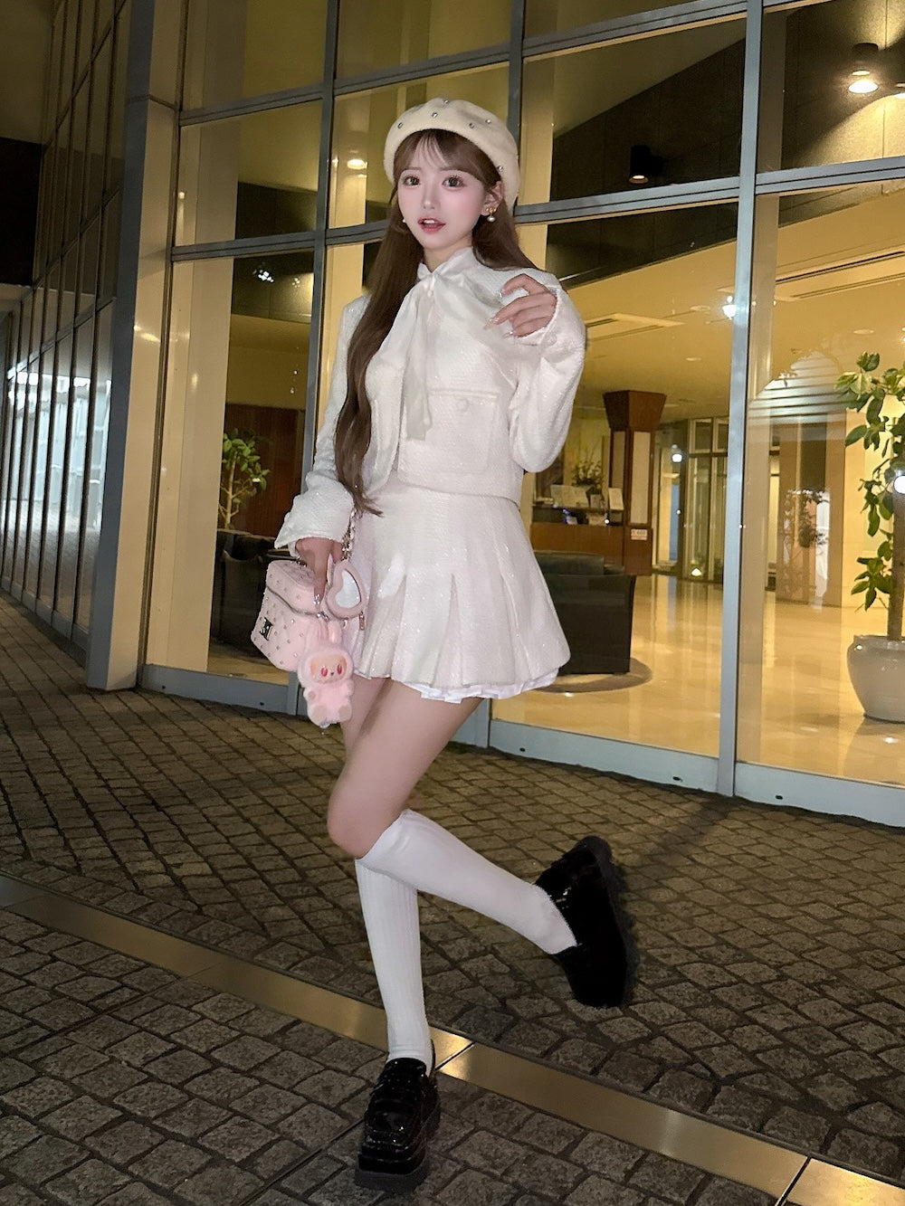 モデル：157cm（着用サイズ：S　着用カラー：IVO）