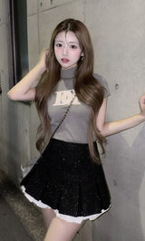 モデル：158cm（着用サイズ：S　着用カラー：BLK）