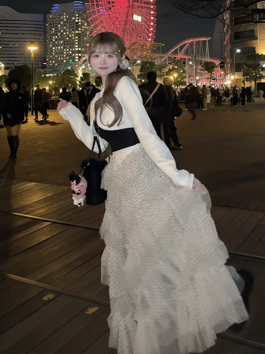 モデル：158cm（着用サイズ：FREE　着用カラー：WHT）