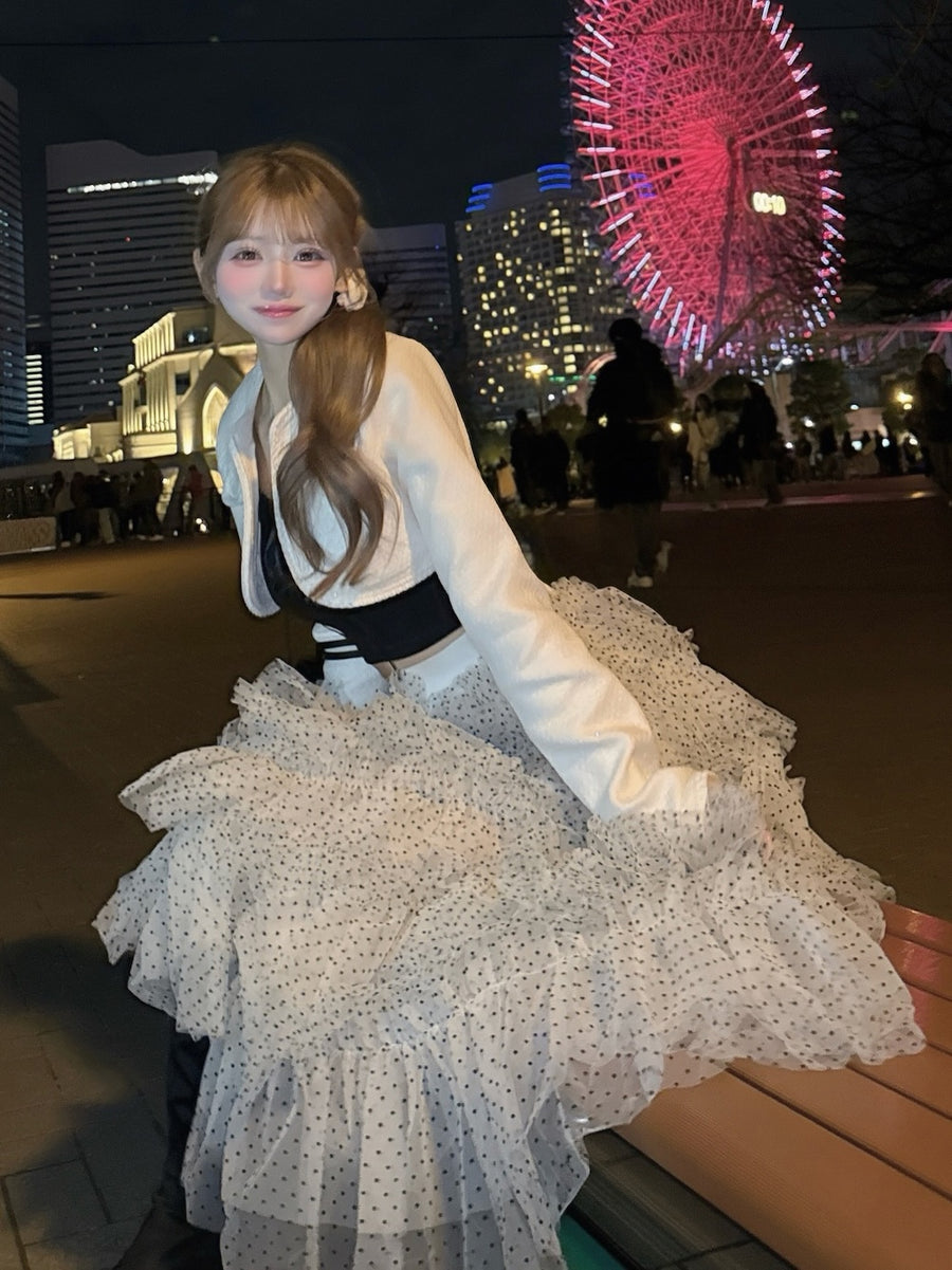 モデル：158cm（着用サイズ：FREE　着用カラー：WHT）