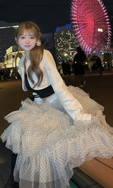 モデル：158cm（着用サイズ：FREE　着用カラー：WHT）