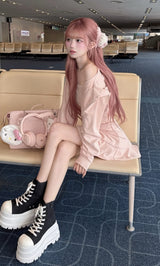 モデル：158cm（着用サイズ：FREE　着用カラー：B-PNK）