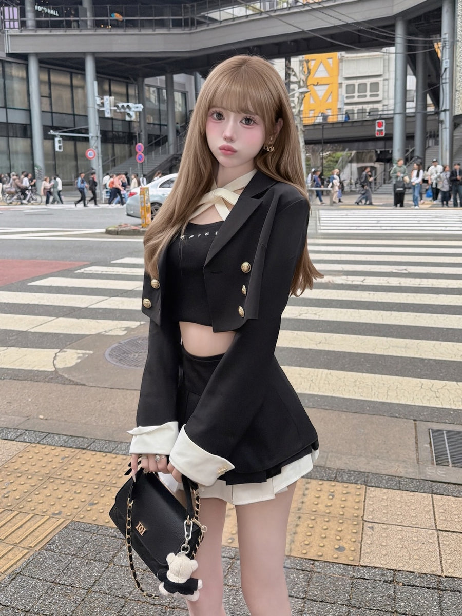 モデル：158cm（着用サイズ：FREE　着用カラー：BLK）