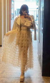 モデル：156cm（着用サイズ：FREE　着用カラー：WHT）