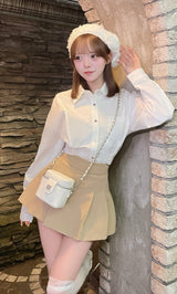 モデル：156cm（着用サイズ：S　着用カラー：WHT）