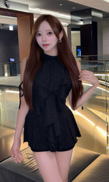 モデル：156cm（着用サイズ：FREE　着用カラー：BLK）