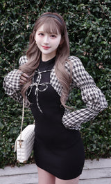 モデル：165cm（着用サイズ：FREE　着用カラー：BLK）