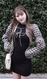 モデル：165cm（着用サイズ：FREE　着用カラー：BLK）