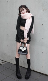 モデル：165cm（着用サイズ：S　着用カラー：BLK）