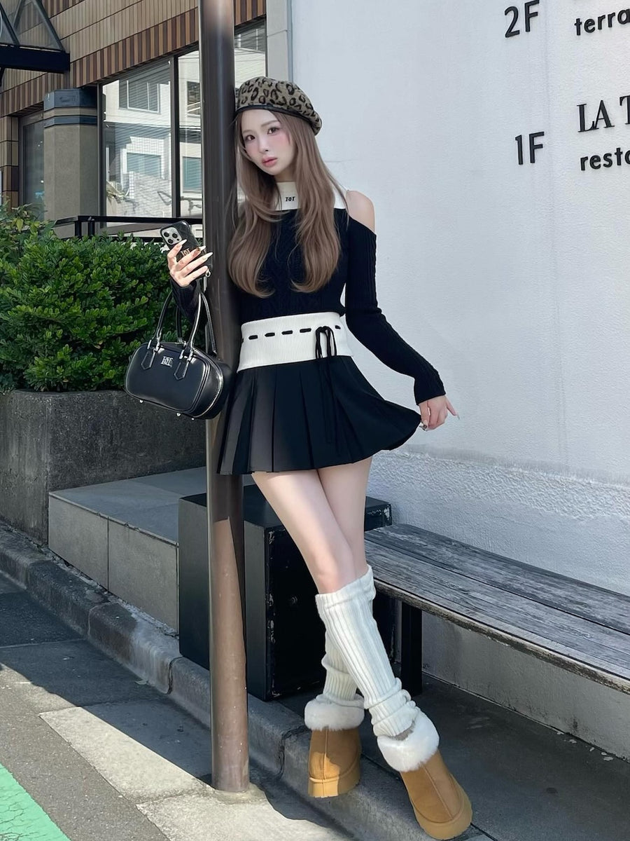 モデル：163cm（着用サイズ：FREE　着用カラー：BLK）