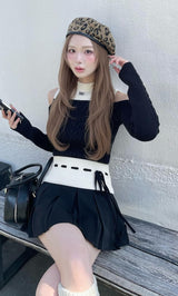 モデル：163cm（着用サイズ：FREE　着用カラー：BLK）