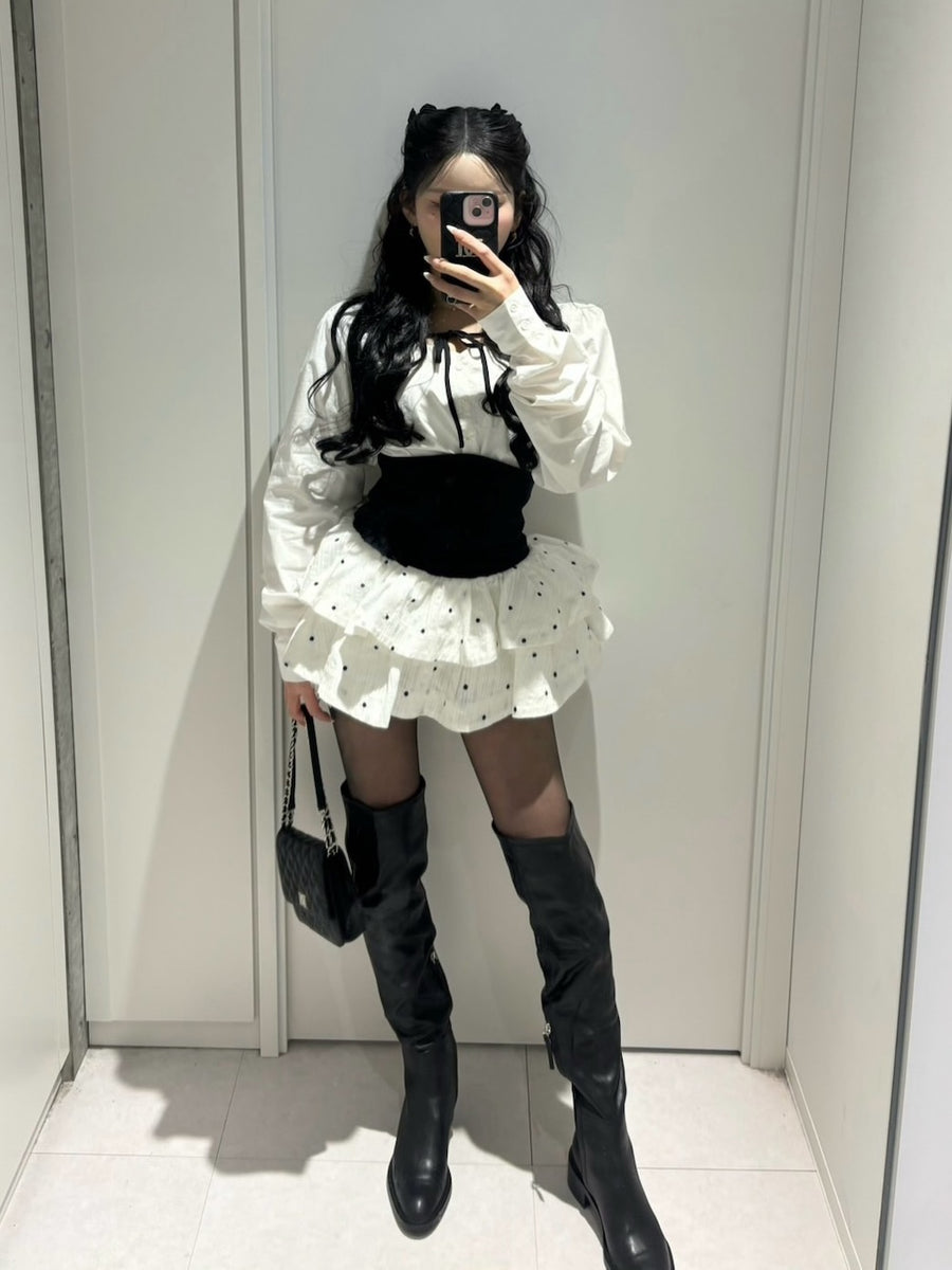 モデル：165cm（着用サイズ：FREE　着用カラー：WHT）