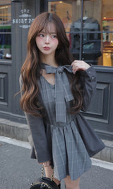 モデル：158cm（着用サイズ：FREE　着用カラー：GRY）