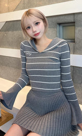 リブニットミニスカート