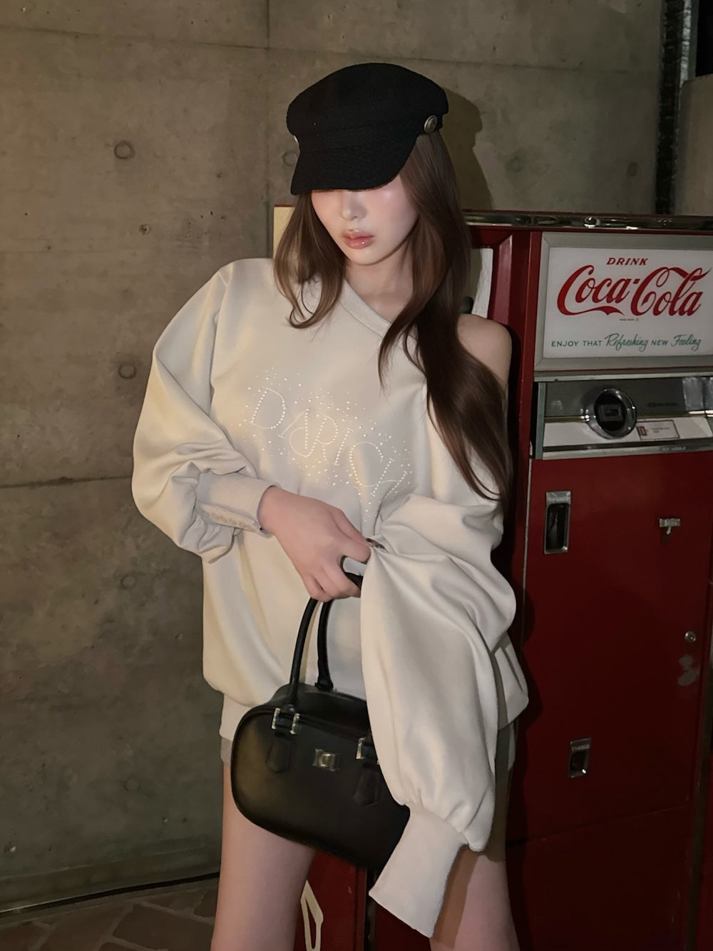 モデル：163cm（着用サイズ：FREE　着用カラー：L-GRY）
