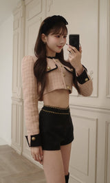 モデル：165cm（着用サイズ：S　着用カラー：BLK）