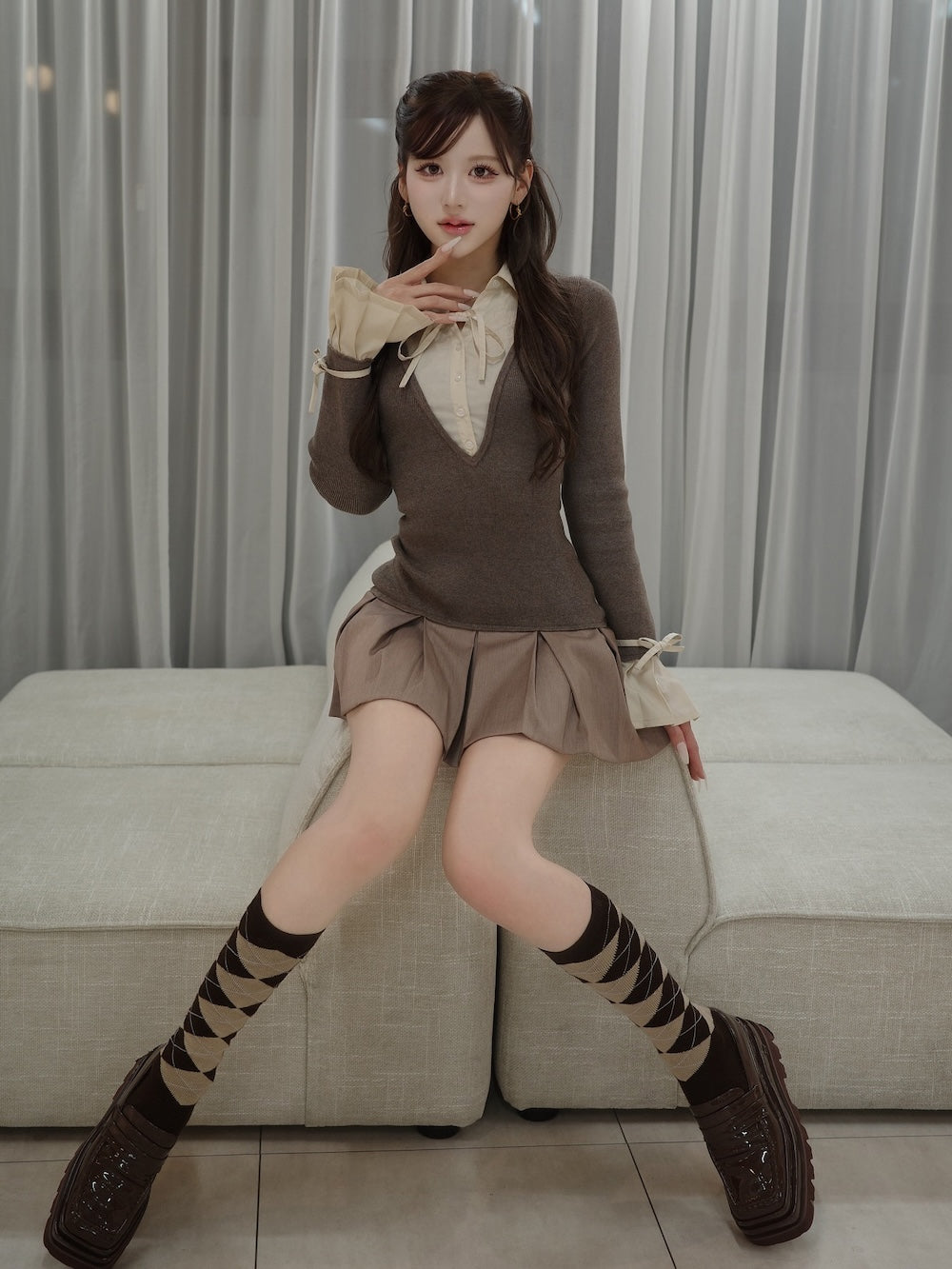 サイズ：FREE　カラー：BRN