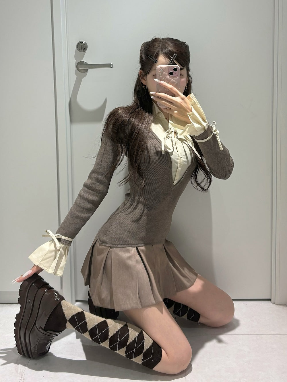 サイズ：FREE　カラー：BRN