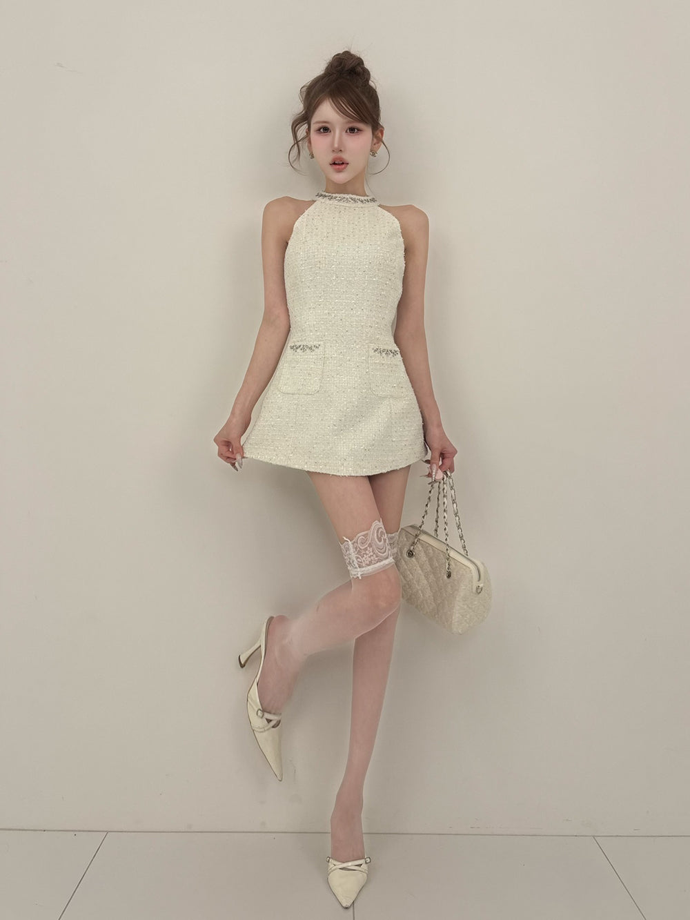 モデル：165cm（着用サイズ：FREE　着用カラー：WHT）