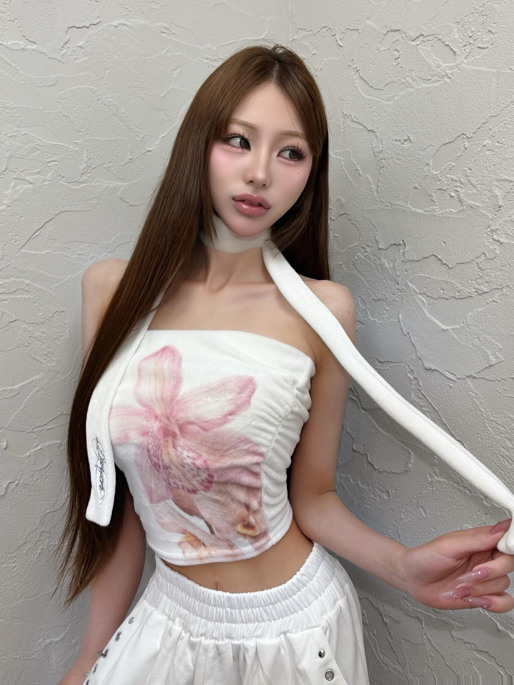 Orchidflowerパイルベアトップ