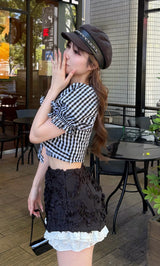 モデル：158cm（着用サイズ：FREE　着用カラー：BLK）