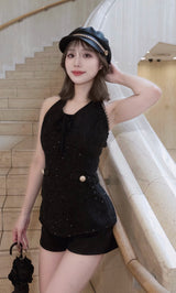 モデル：158cm（着用サイズ：FREE　着用カラー：BLK）