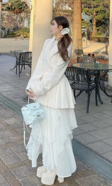 モデル：158cm（着用サイズ：FREE　着用カラー：IVO）