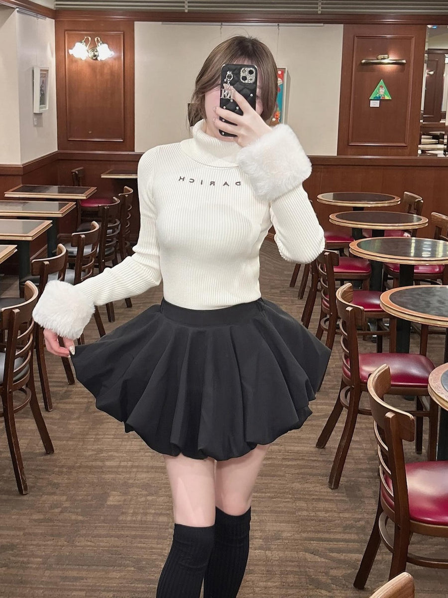 モデル：164cm（着用サイズ：FREE　着用カラー：BLK）