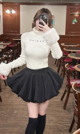 モデル：164cm（着用サイズ：FREE　着用カラー：BLK）