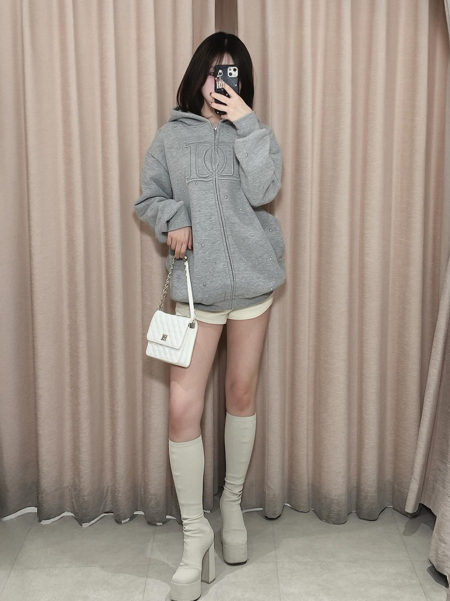 モデル：164cm（着用サイズ：FREE　着用カラー：GRY）