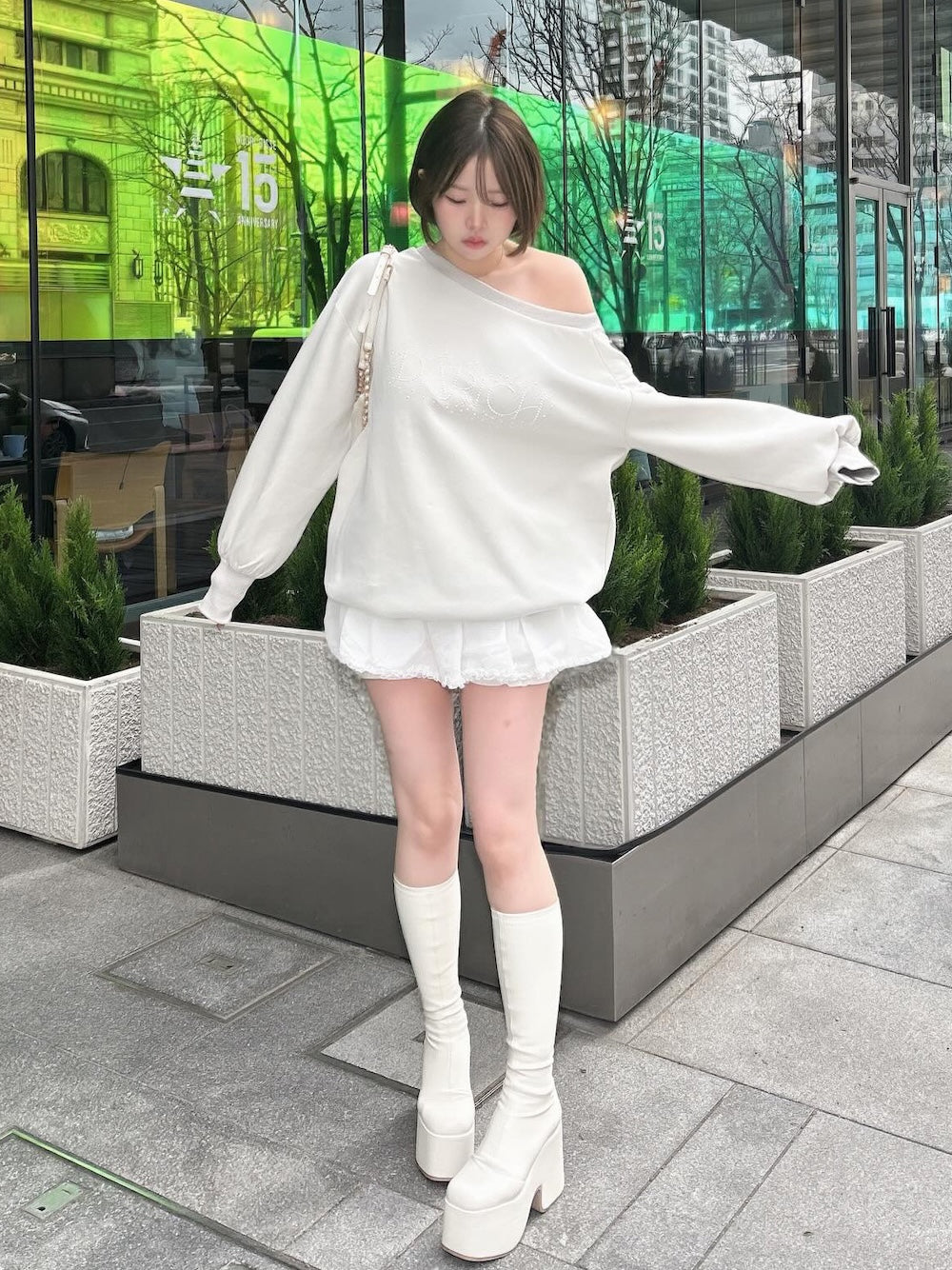 モデル：164cm（着用サイズ：FREE　着用カラー：L-GRY）