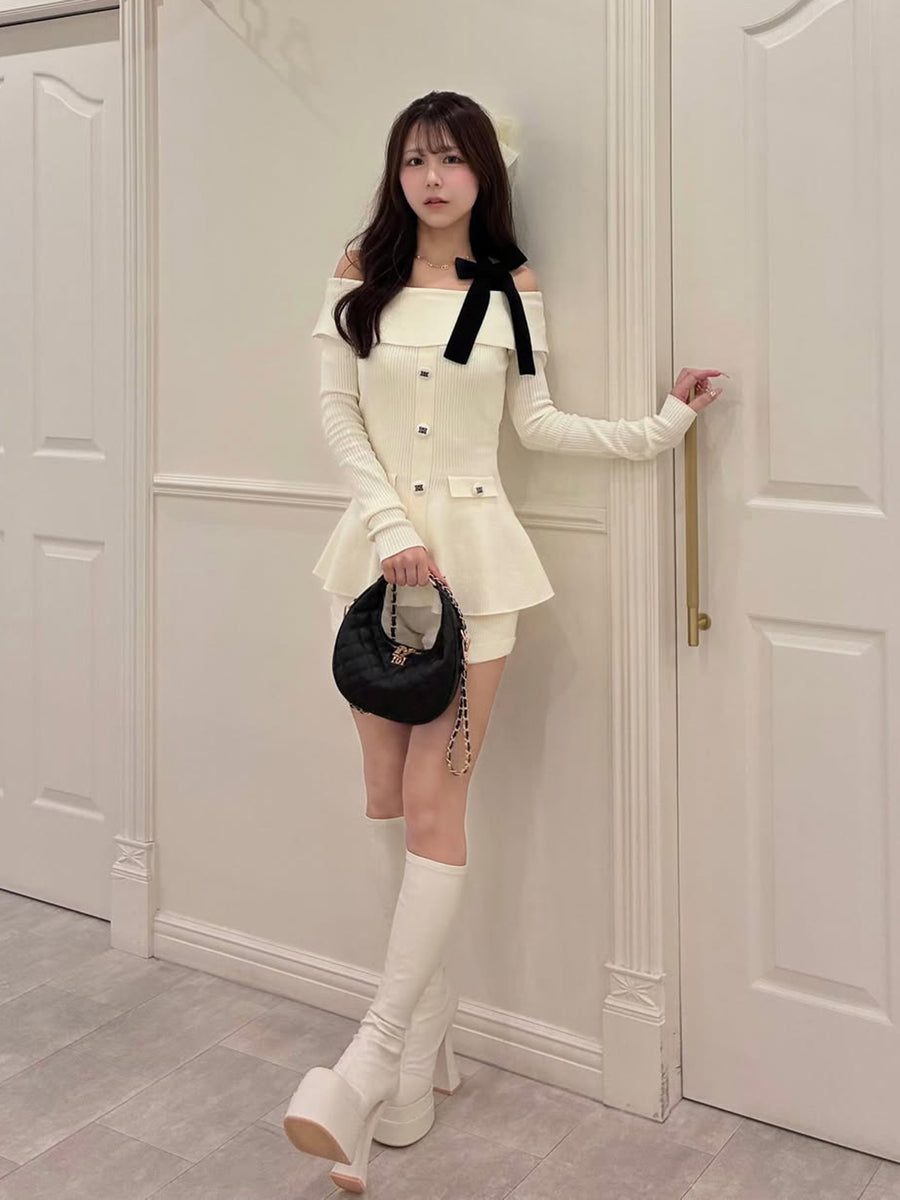 モデル：160cm（着用サイズ：FREE　着用カラー：WHT）